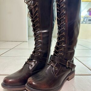 Pierre Dumas Brown Lace-Up Boots